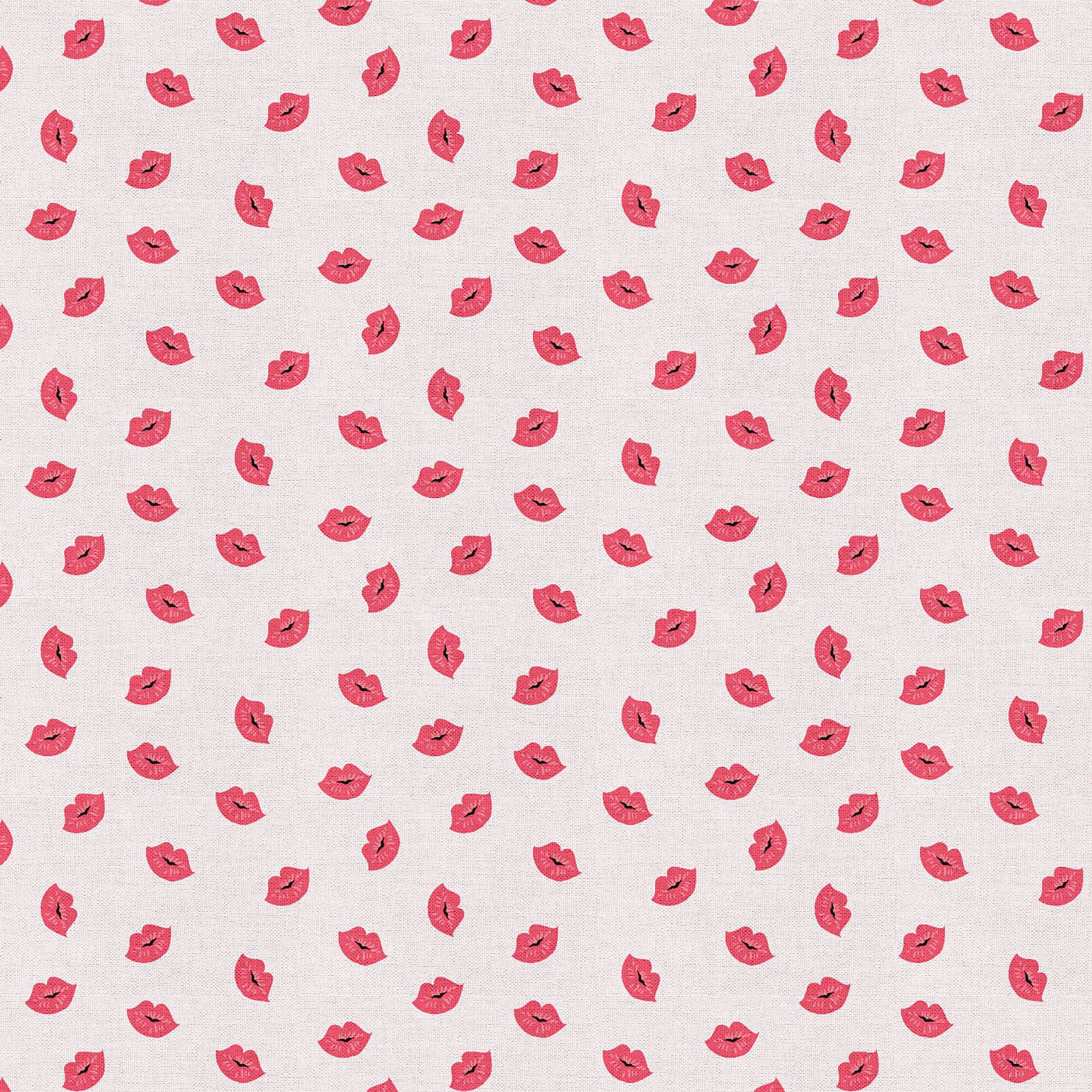 Fabric Editions Pink Lips Cotton Fabric